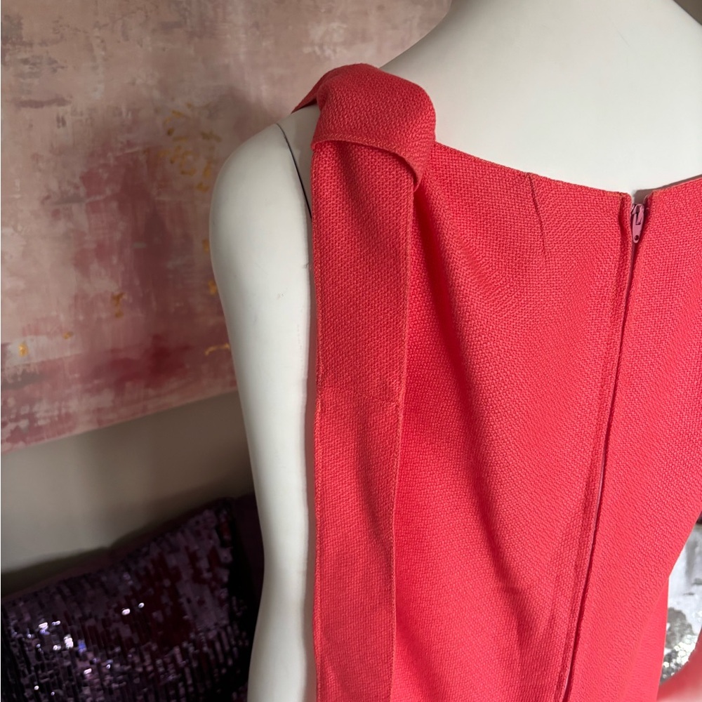 Handmade Coral Vintage Midi Dress and Jacket Set Size Medium (see measurements) - Picture 9 of 13